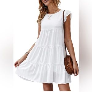 Ruffle Sleeve Mini Dress